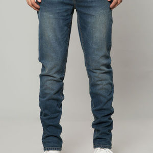 Medium Indigo Denim Slim Tapered Pants